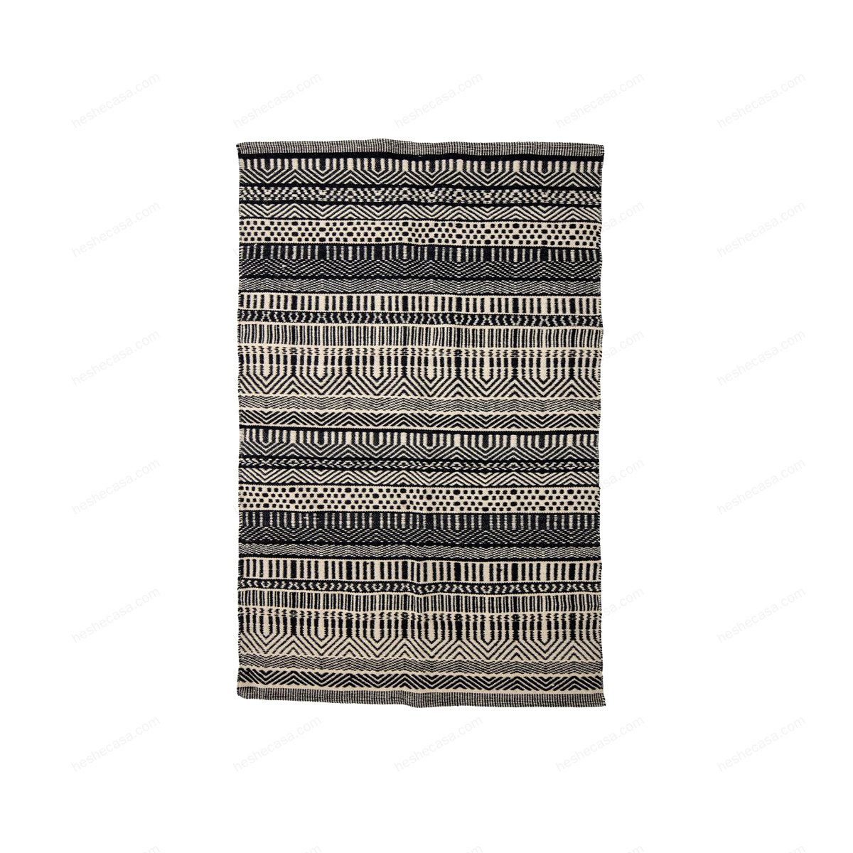 Joob Rug, Black, Wool地毯