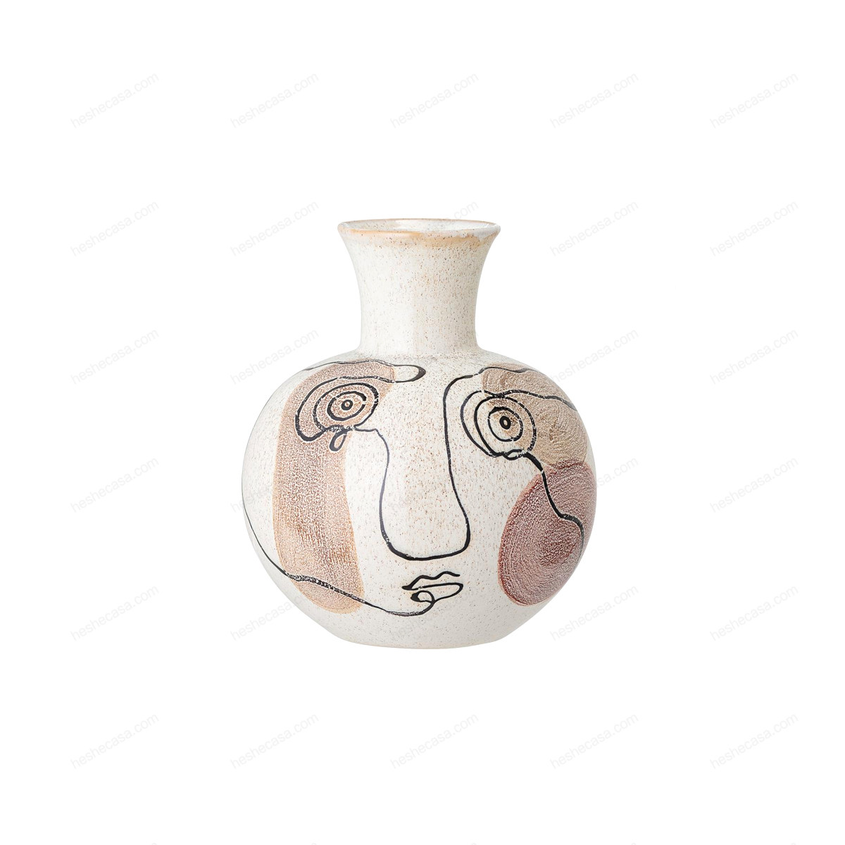 Irini Vase, White, Stoneware花瓶