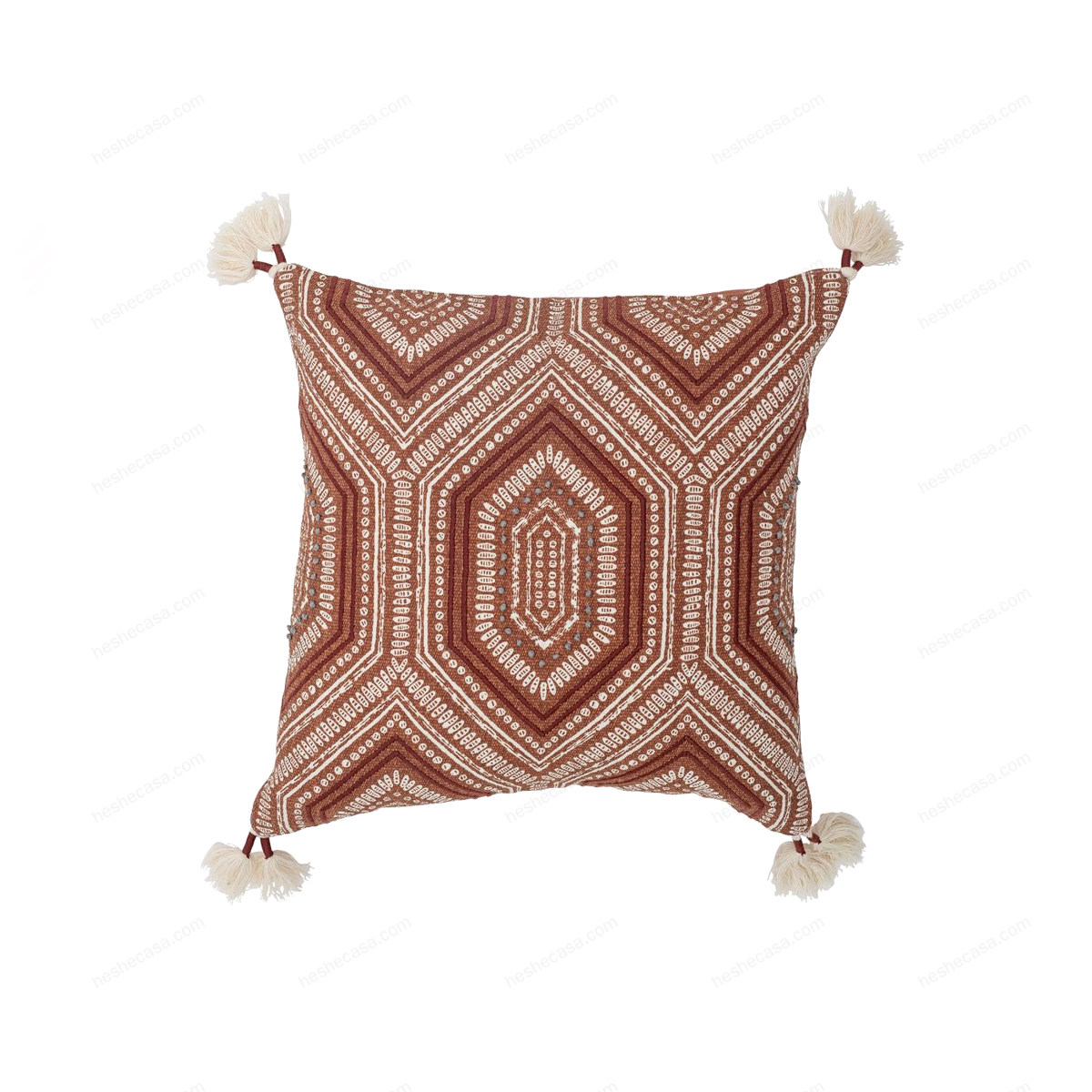 Feluka Cushion, Brown, Cotton靠垫