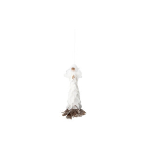 Jannet Ornament, White, Feather摆件
