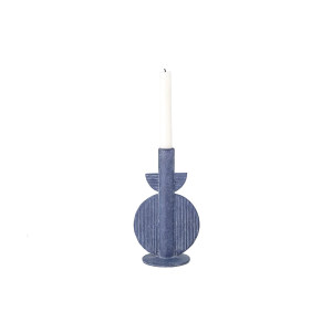 Bess Candlestick, Blue, Polyresin香薰/蜡烛/烛台