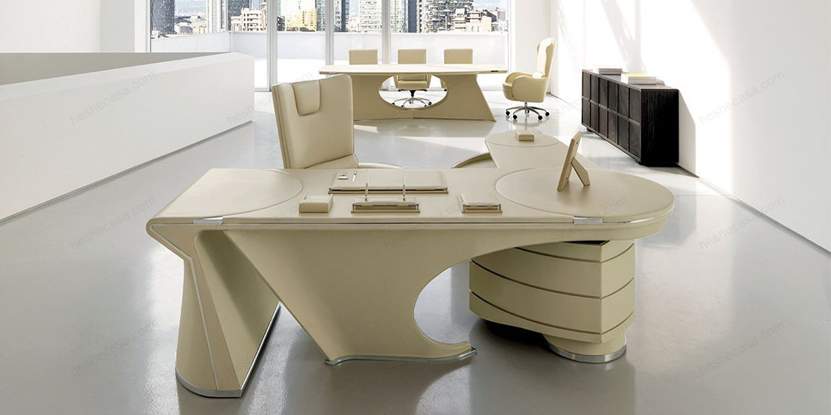 MASCHERONI办公桌以现代风格诠释经典 纯手工的顶级办公桌