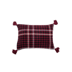 Rivel Cushion, Red, Recycled Cotton靠垫