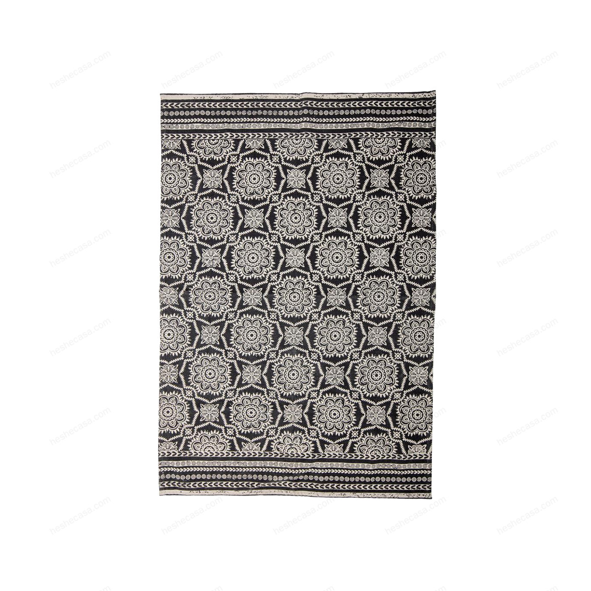 Aco Rug, Black, Cotton地毯