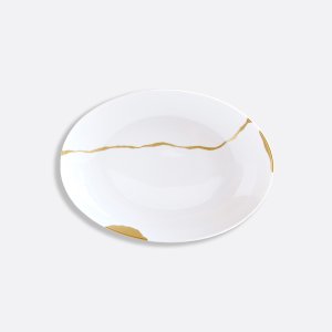 Kintsugi Deep Oval Platter 15.4'' X 11'' 盘子