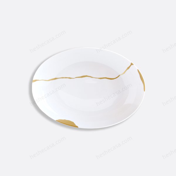 Kintsugi Deep Oval Platter 15.4'' X 11'' 盘子