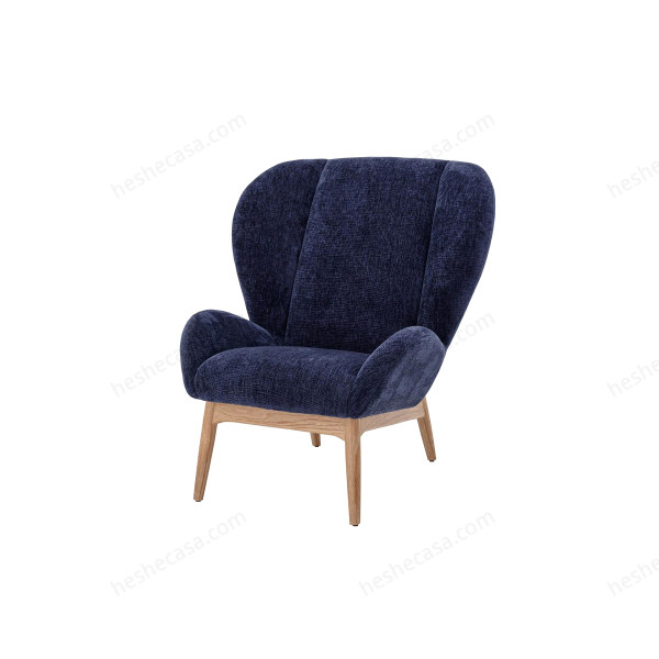 Eave Lounge Chair, Blue, Polyester扶手椅