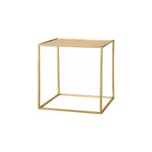 Cube Coffee Table, Gold, Metal茶几/边几