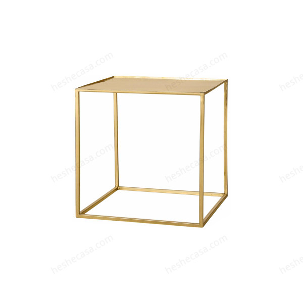 Cube Coffee Table, Gold, Metal茶几/边几