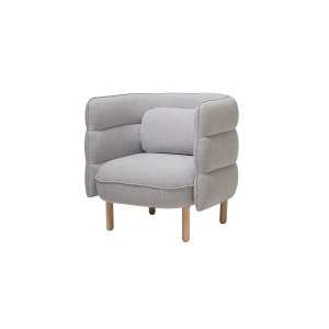 Ellen Lounge Chair, Grey, Polyester扶手椅