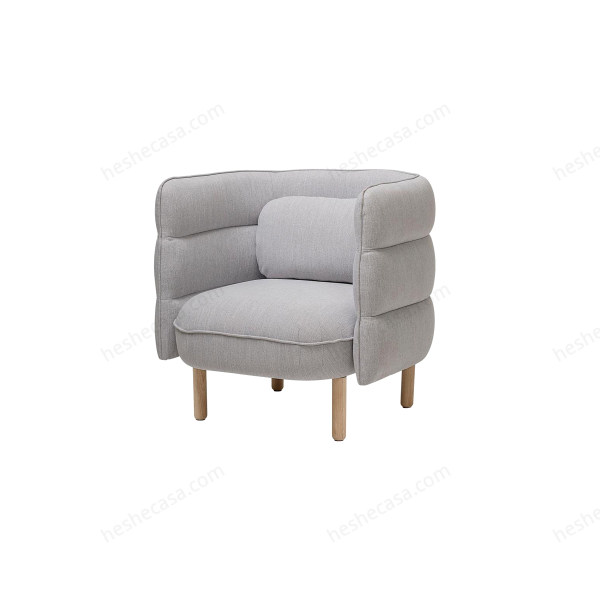 Ellen Lounge Chair, Grey, Polyester扶手椅