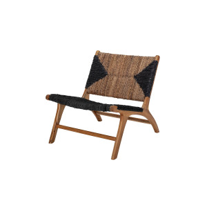 Grant Lounge Chair, Black, Teak扶手椅