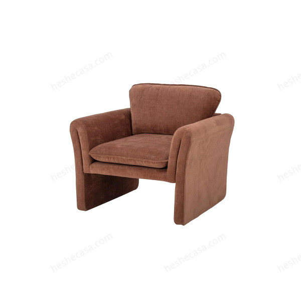 Paseo Lounge Chair, Brown, Polyester扶手椅