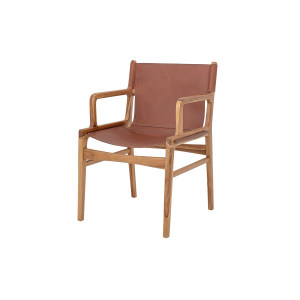 Ollie Lounge Chair, Brown, Leather单椅