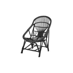 Joline Lounge Chair, Black, Cane扶手椅
