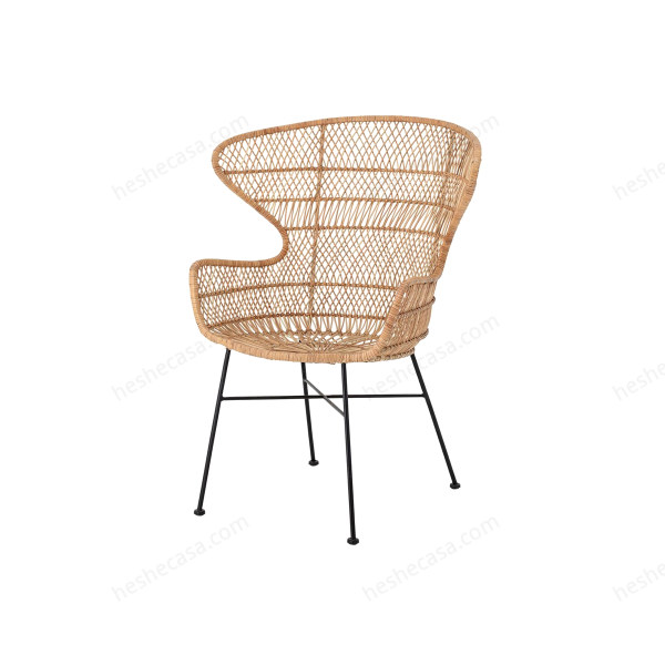 Oudon Lounge Chair, Nature, Rattan单椅