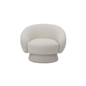 Ted Lounge Chair, White, Polyester扶手椅