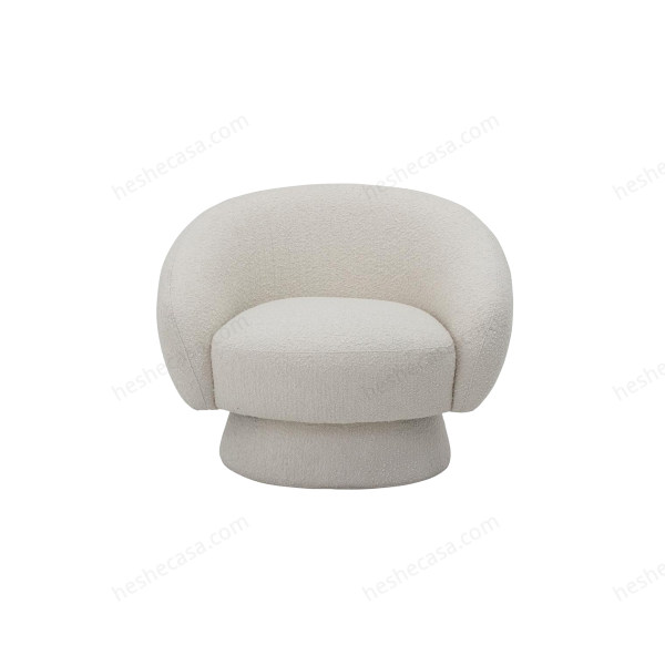 Ted Lounge Chair, White, Polyester扶手椅