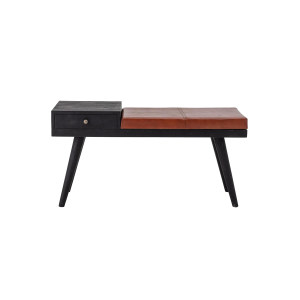 Filucca Bench, Brown, Leather长凳/长椅