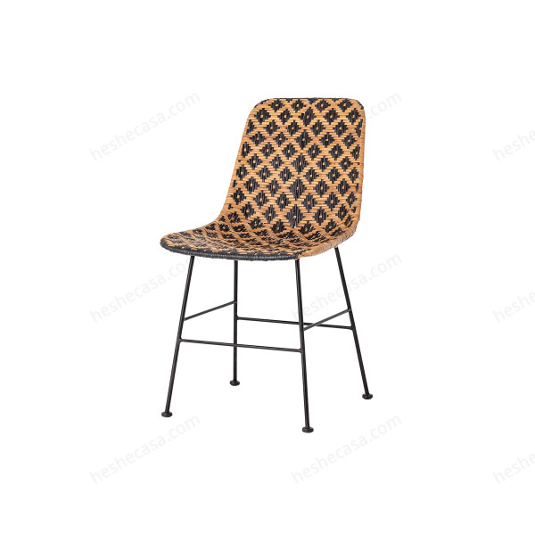 Kitty Dining Chair, Black, Rattan单椅