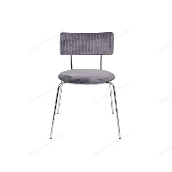 Wave Dining Chair, Grey, Polyester单椅