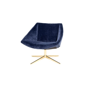 Elegant Lounge Chair, Blue, Polyester扶手椅