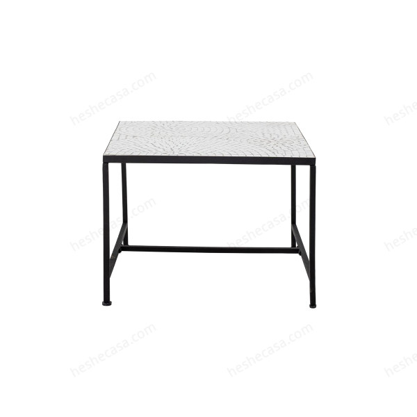 Niah Coffee Table, White, Stone茶几/边几