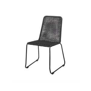 Mundo Dining Chair, Black, Metal 户外单椅