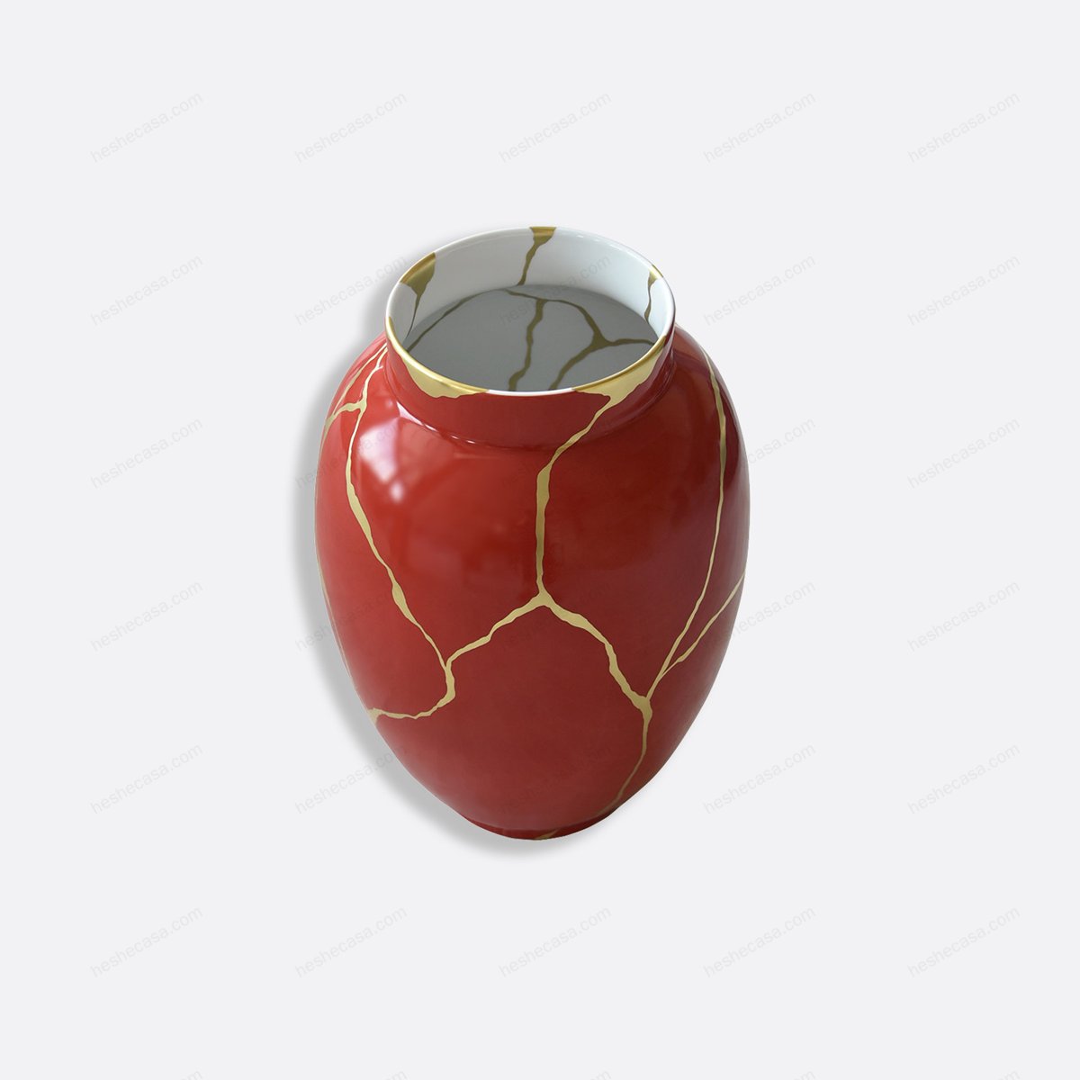 Kintsugi Red Large Vase H. 22.4''花瓶