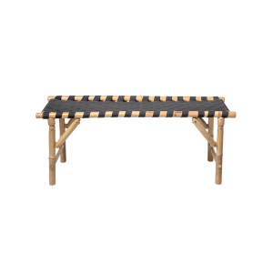 Vida Bench, Black, Bamboo 户外长凳/长椅