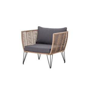 Mundo Lounge Chair, Brown, Metal 户外扶手椅
