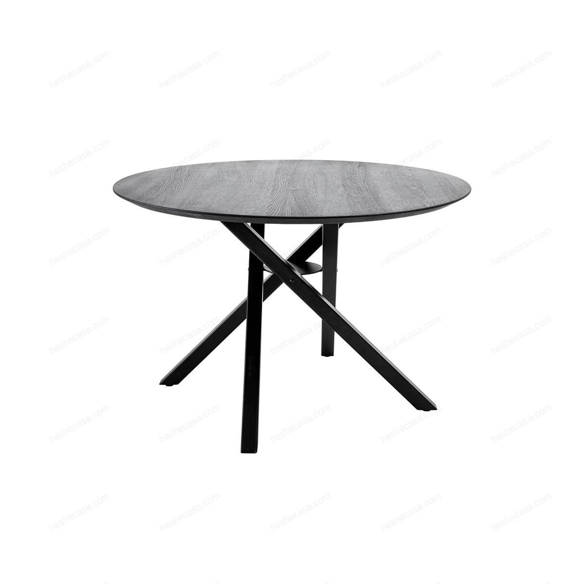 Connor Dining Table, Black, Oak餐桌