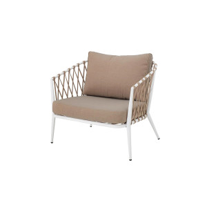 Cia Lounge Chair, White, Metal扶手椅