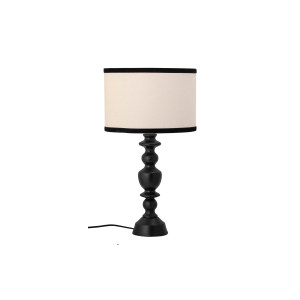 Sela Table Lamp, Black, Rubberwood台灯