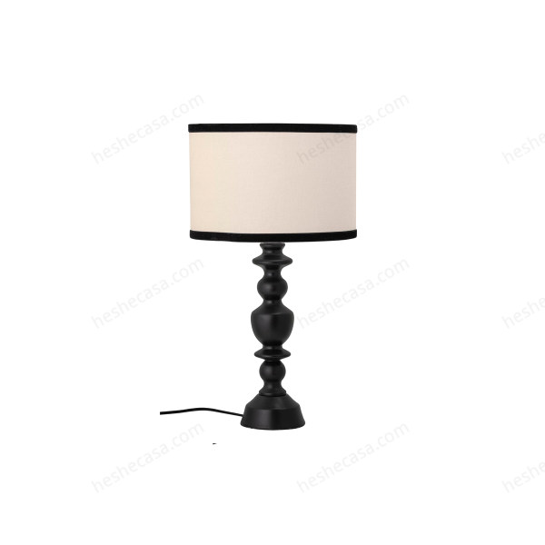 Sela Table Lamp, Black, Rubberwood台灯