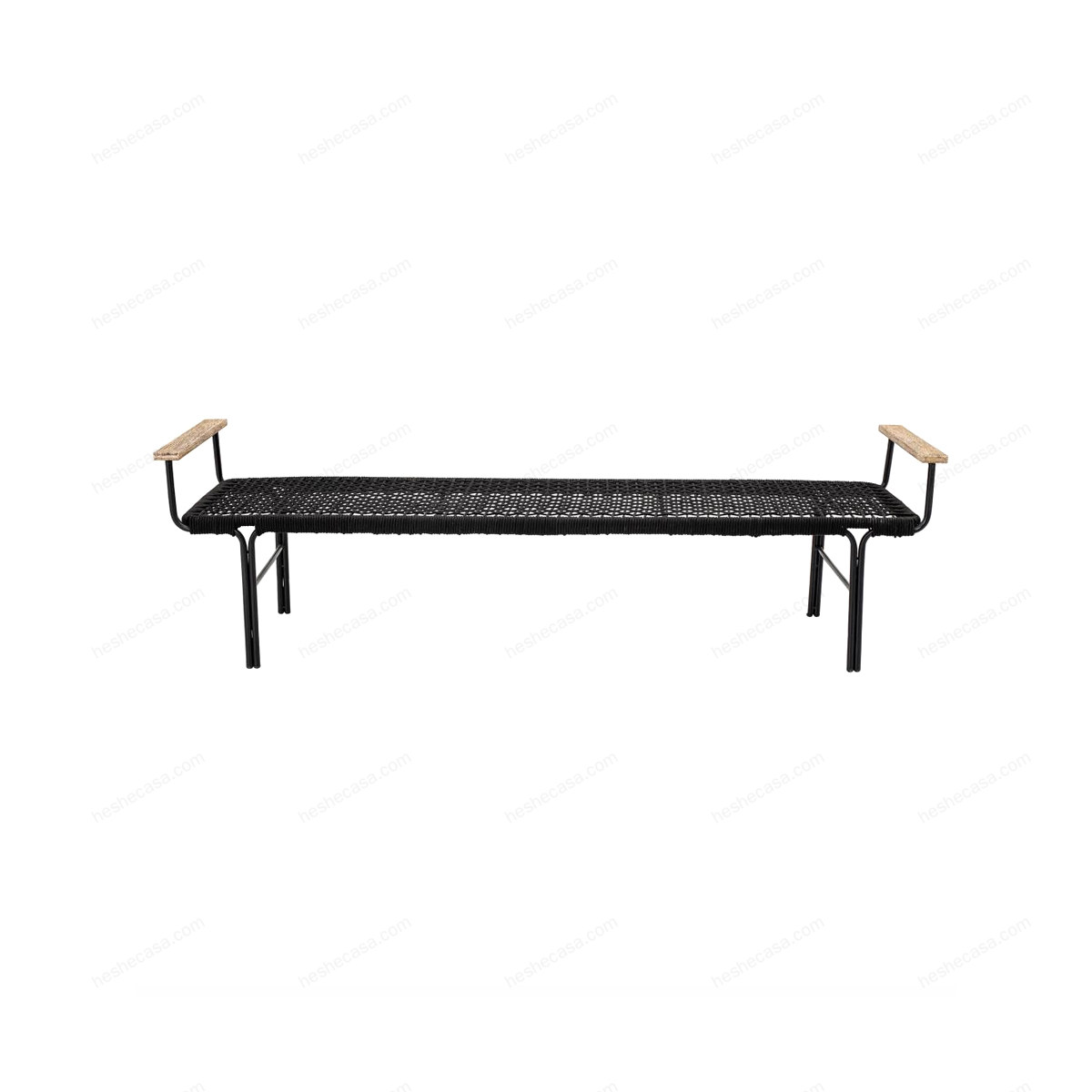 Mundo Bench, Black, Metal 户外长凳/长椅