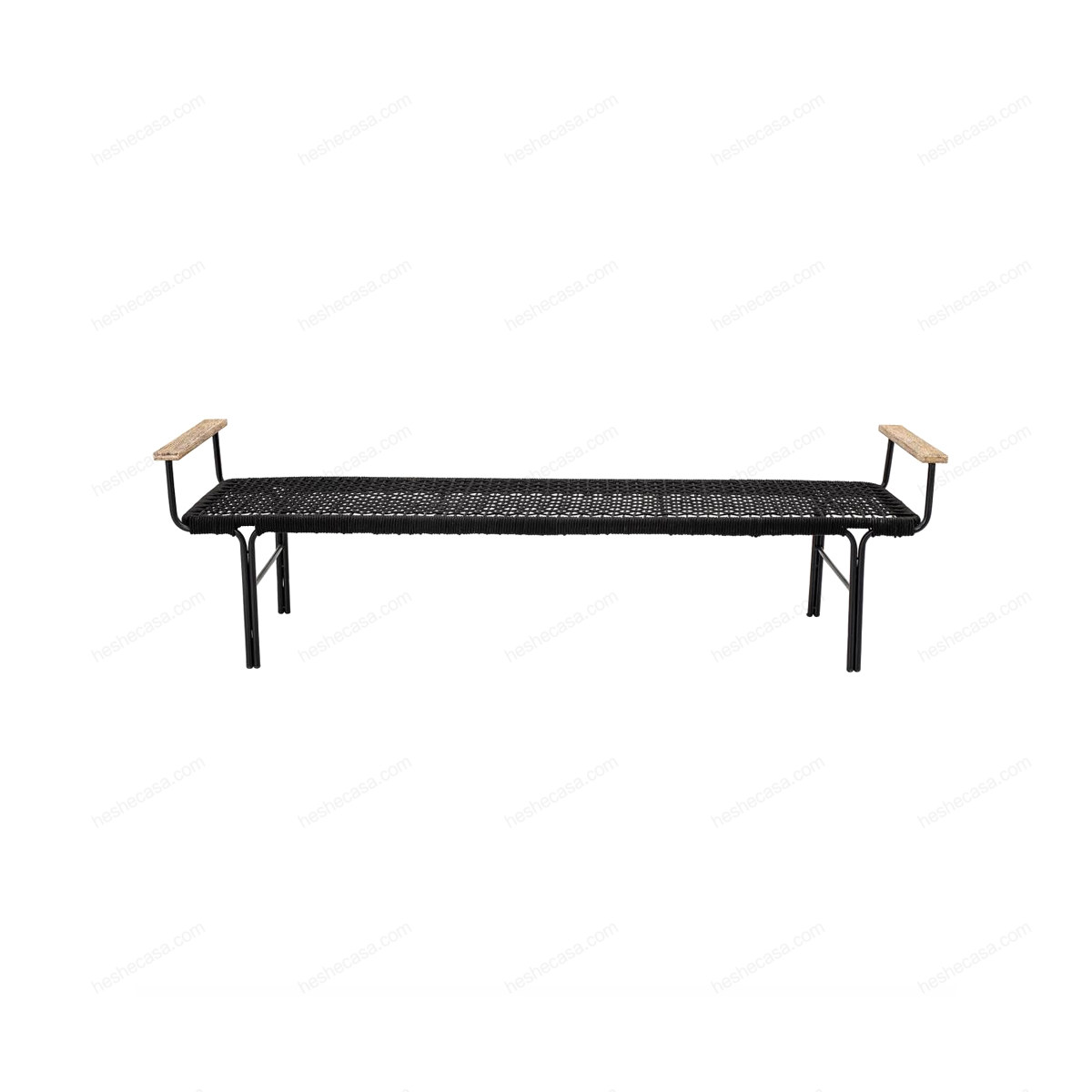 Mundo Bench, Black, Metal 户外长凳/长椅