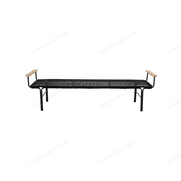 Mundo Bench, Black, Metal 户外长凳/长椅