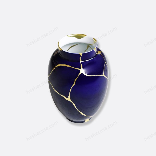 Kintsugi Cobalt Blue Large Vase H. 22.4''花瓶