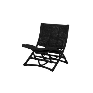 Baz Lounge Chair, Black, Rattan扶手椅