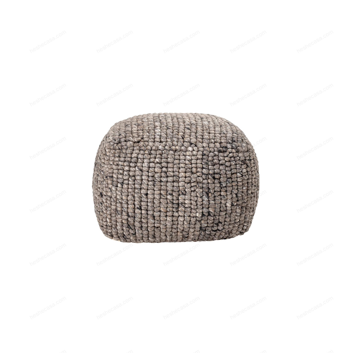 Boston Pouf, Grey, Wool凳子/踏