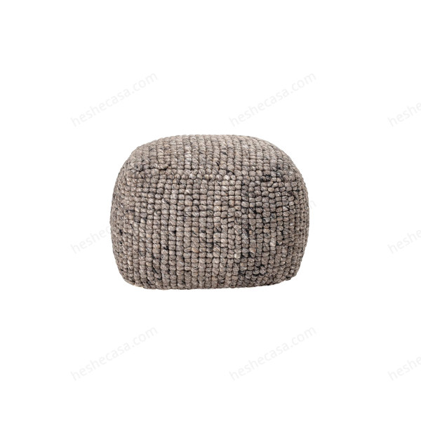 Boston Pouf, Grey, Wool凳子/踏