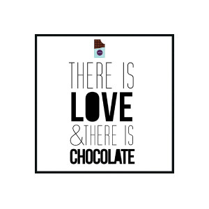 Wording Love And Chocolat装饰画