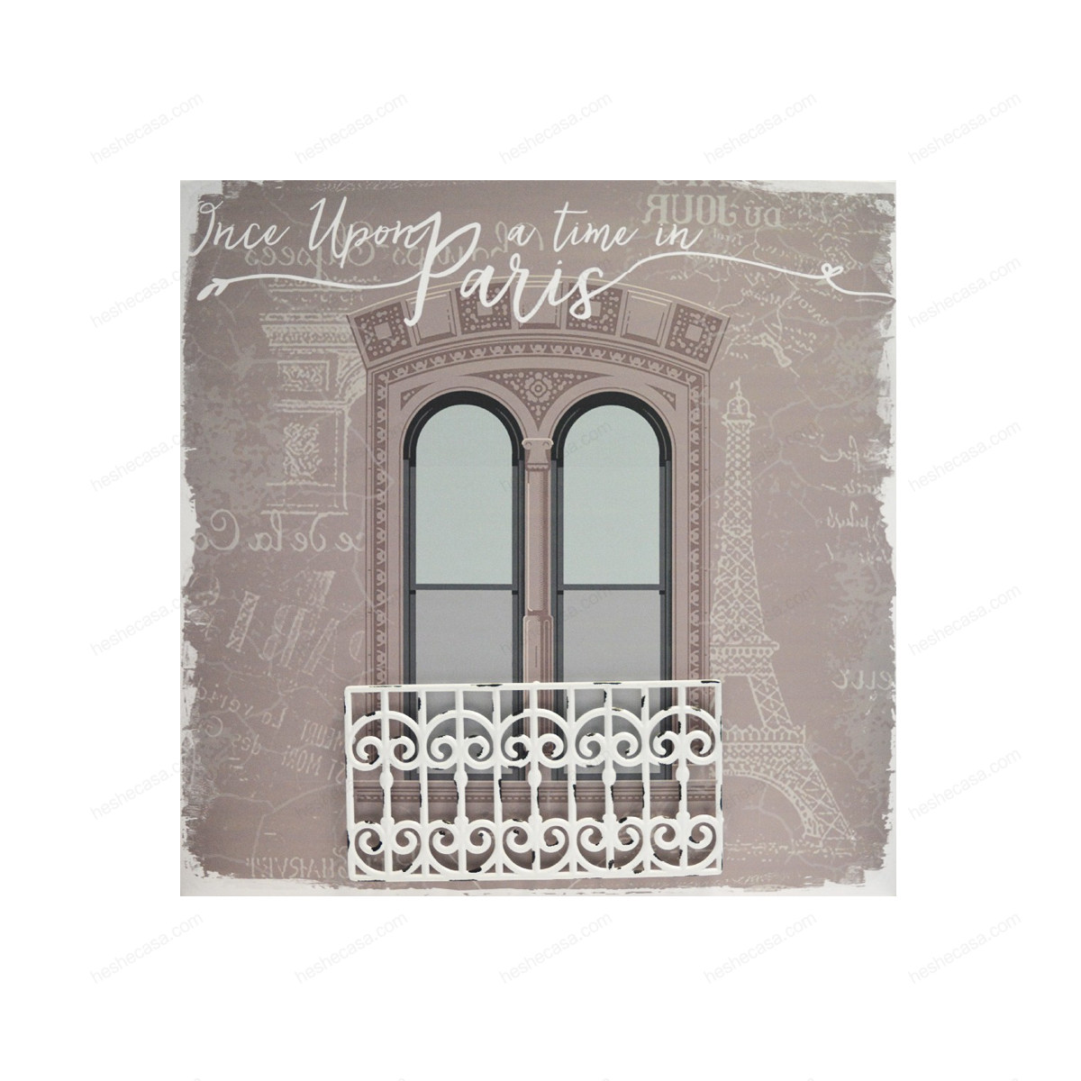 Toile Imp.Metal Paris Taupe 50X50Cm装饰画