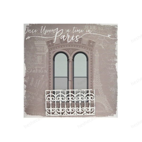 Toile Imp.Metal Paris Taupe 50X50Cm装饰画