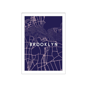 Map Brooklyn装饰画