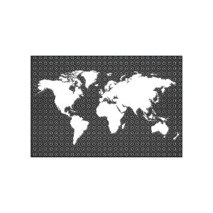 Map Monde Geo Noir装饰画