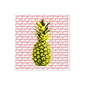 Ha Pineapple Black装饰画