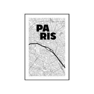 Carte Paris Map装饰画