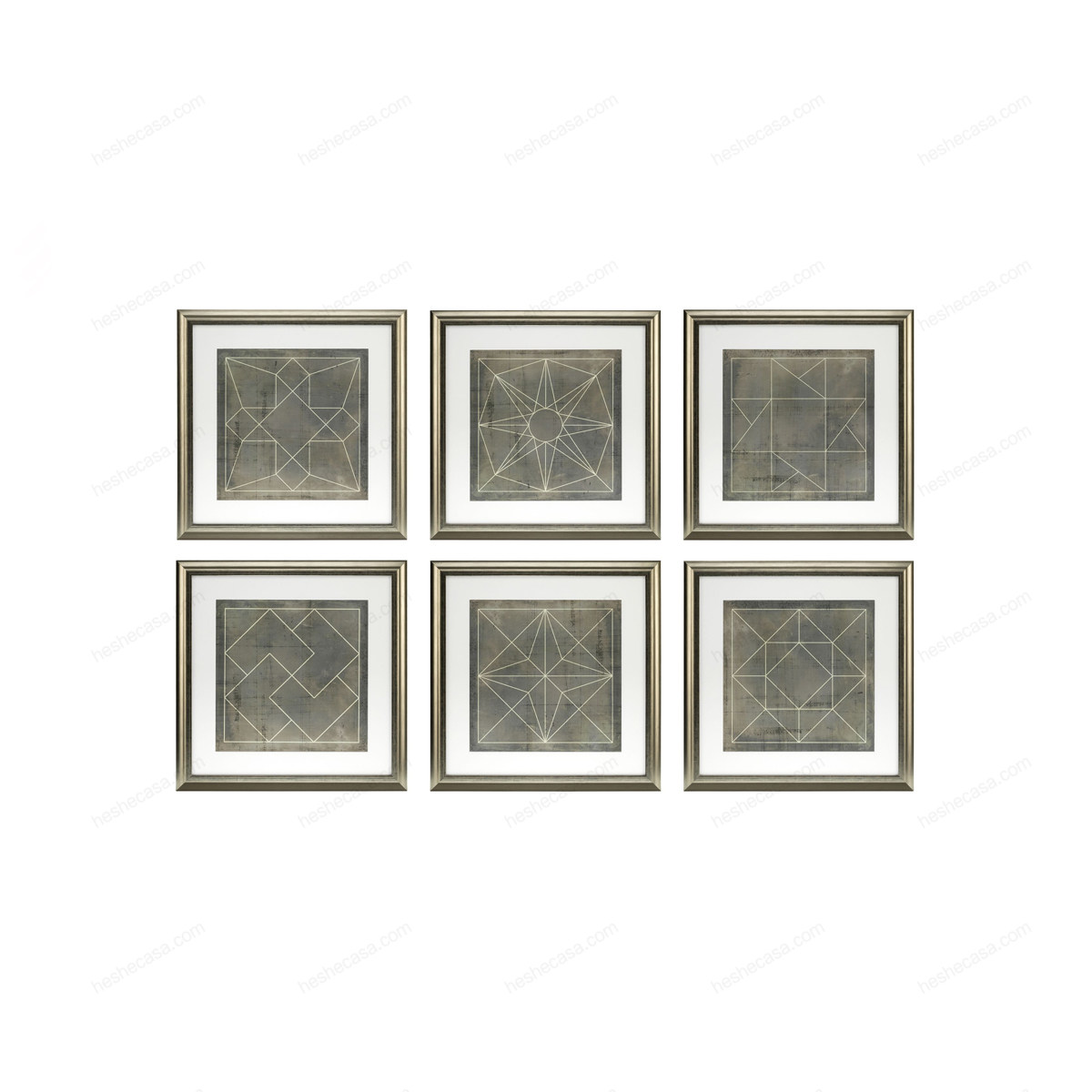 Prints Geometric Blueprints Set Of 6装饰画